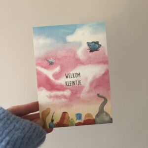 Kaartje Welkom Kleintje - Lou & Lev